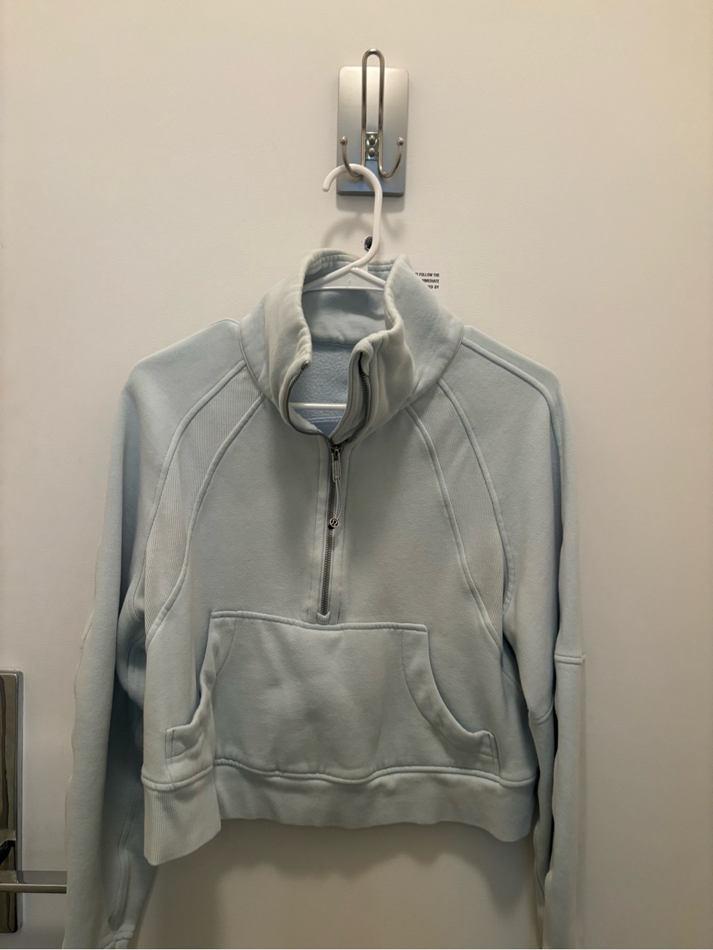 lululemon athletica Women's Light Blue Quarter-Zip Pullover